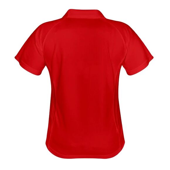 Spiro Womens/Ladies Sports Team Spirit Performance Polo Shirt / Red/White - Picture 2 of 2